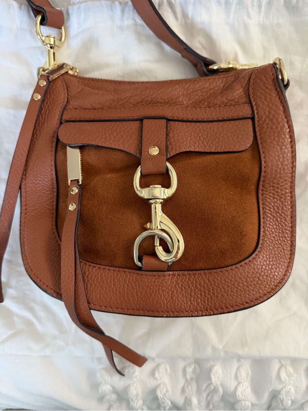 Rebecca Minkoff leather & suede saddle bag - Picture 2 of 8